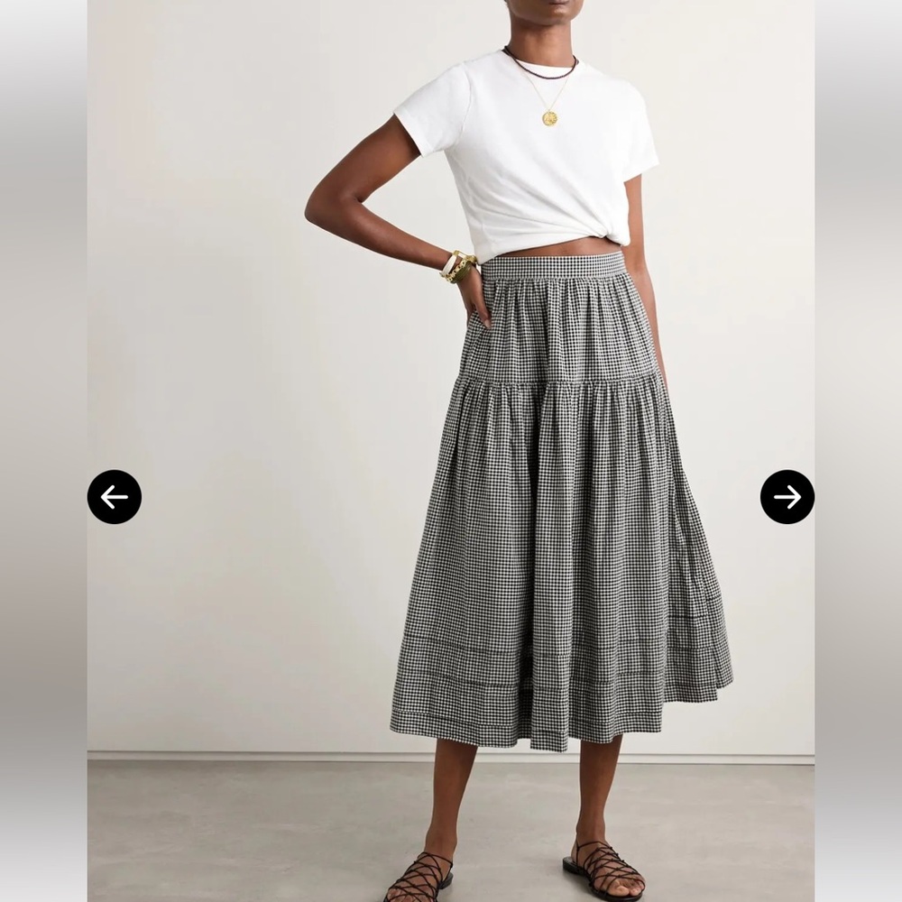 Doen Sebastiane Skirt. Large. LA Maddalena Gingham.